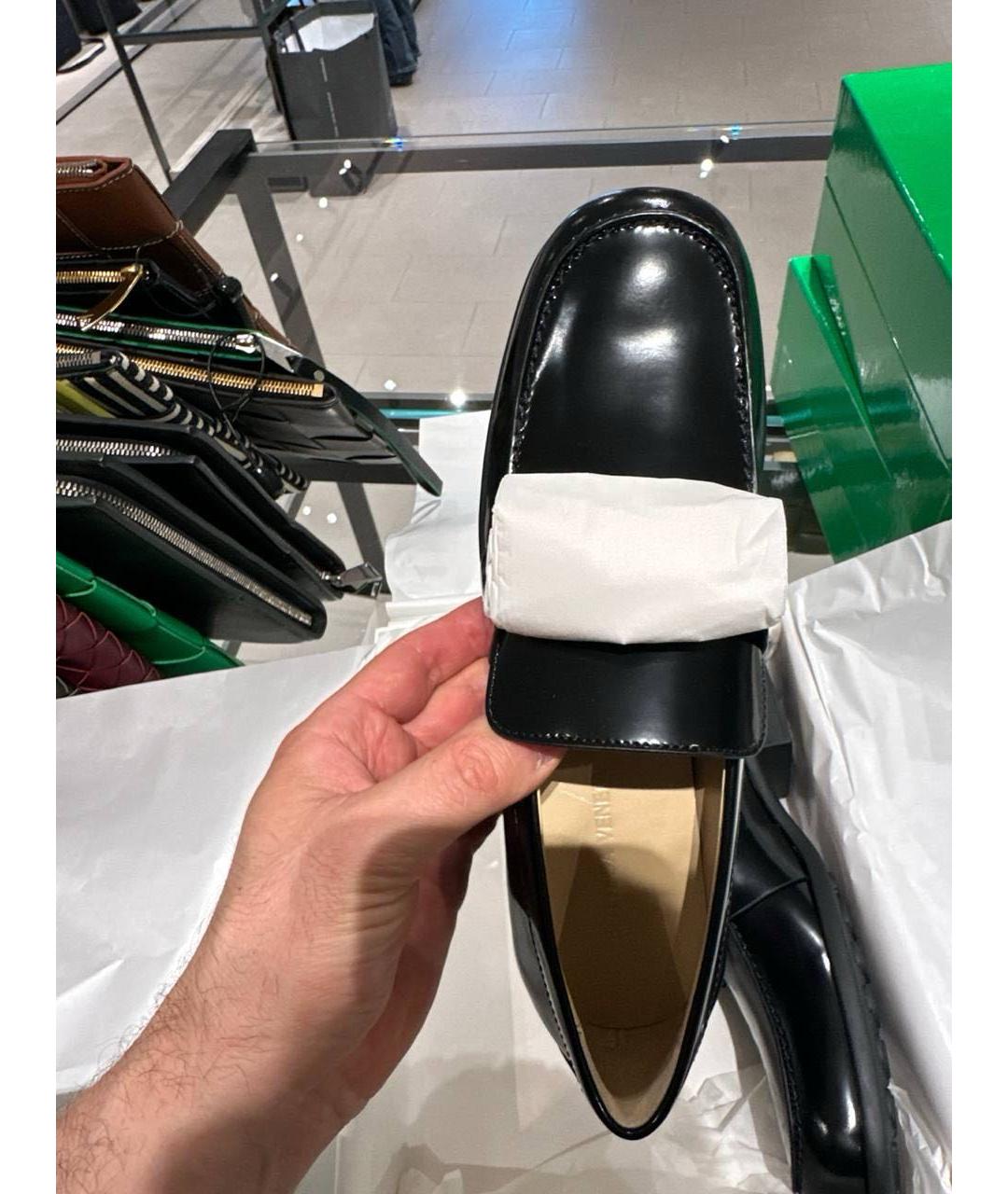 BOTTEGA VENETA Черные кожаные лоферы, фото 3
