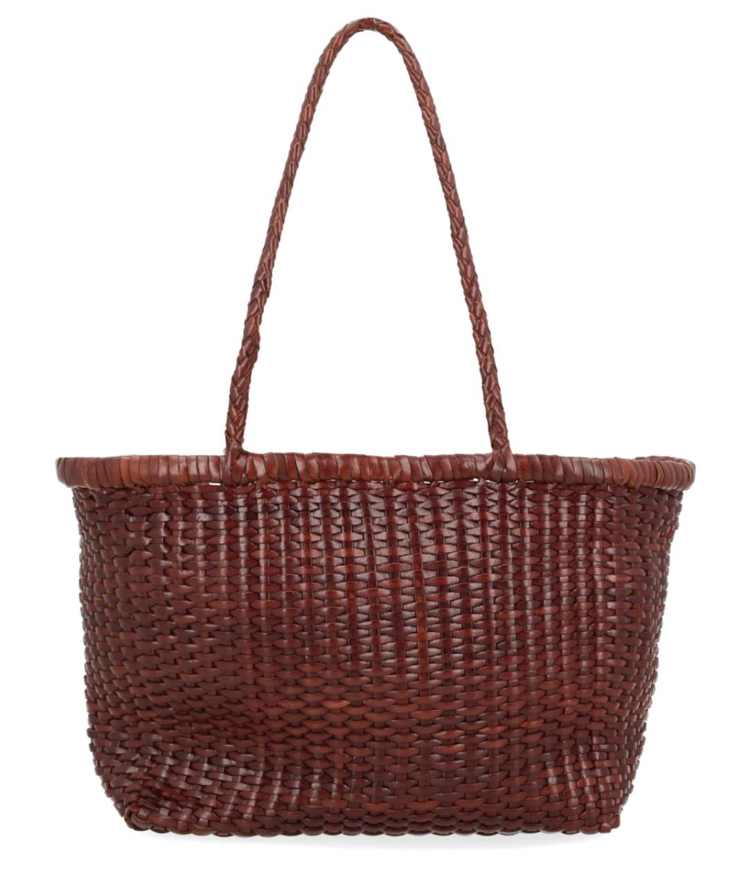 Dragon Diffusion Коричневая кожаная сумка тоут, фото 1