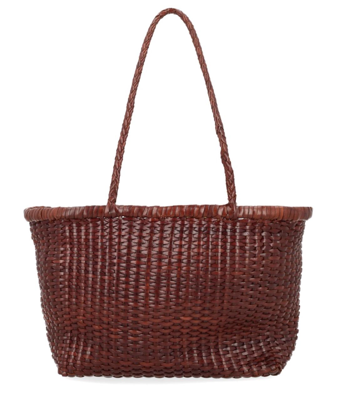 Dragon Diffusion Коричневая кожаная сумка тоут, фото 2