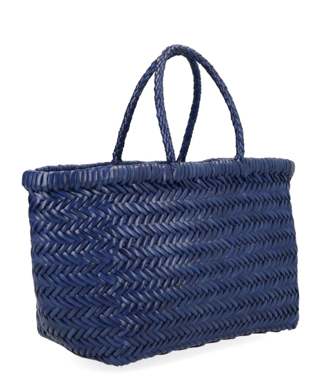 Dragon Diffusion Синяя кожаная сумка тоут, фото 3