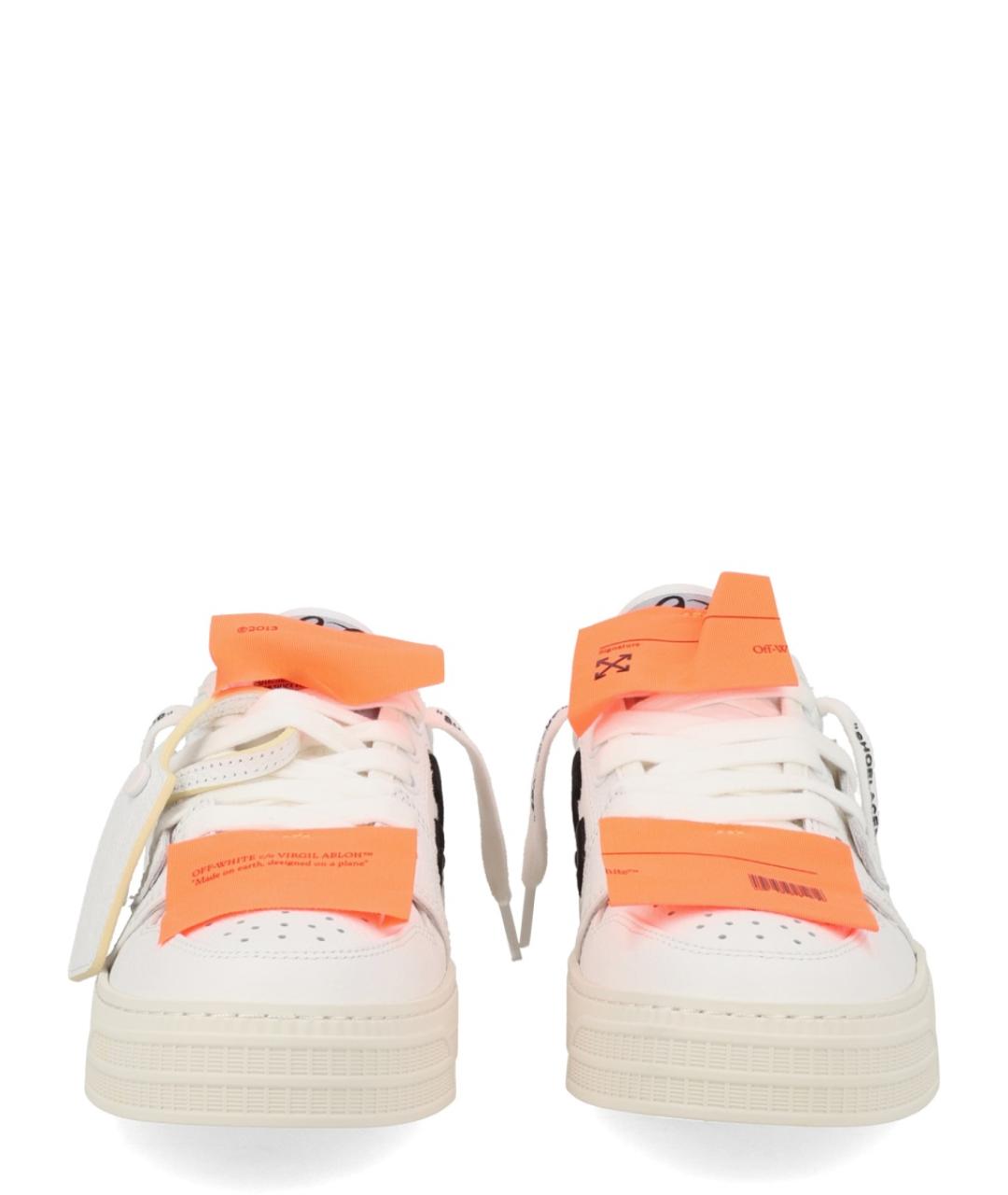 OFF-WHITE Белые кожаные кеды, фото 3