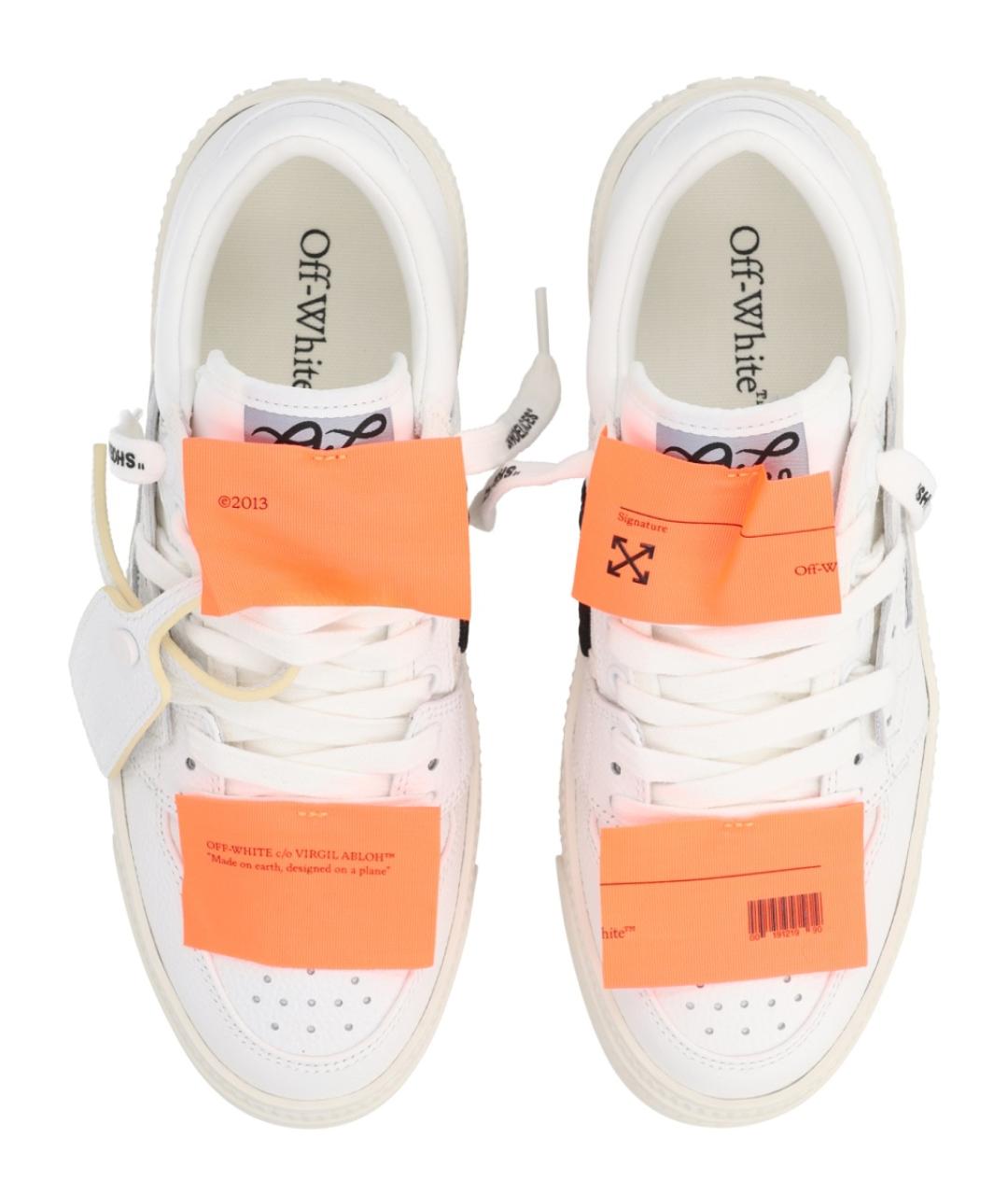 OFF-WHITE Белые кожаные кеды, фото 5