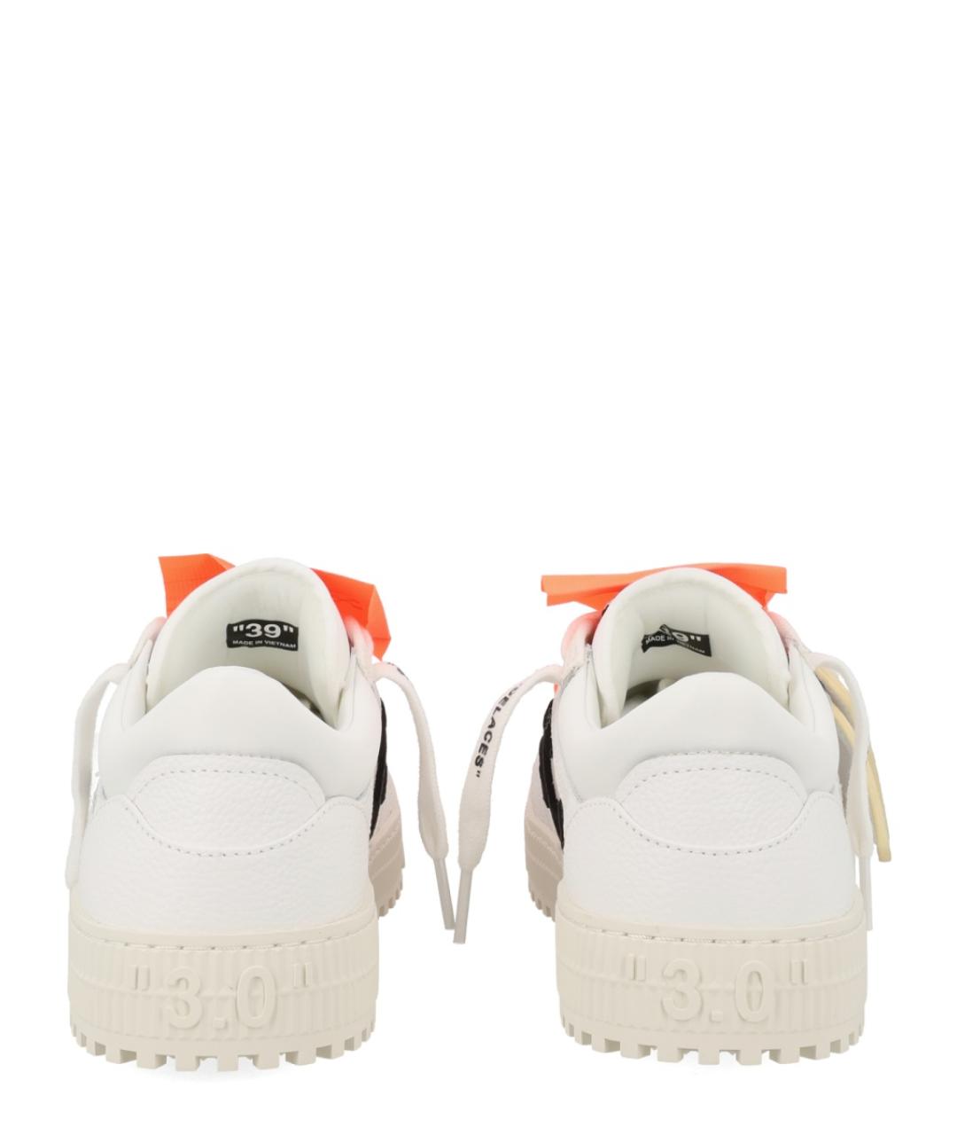 OFF-WHITE Белые кожаные кеды, фото 4