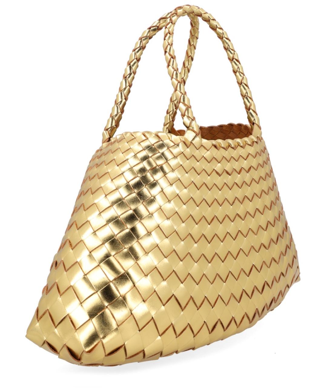 Dragon Diffusion Золотая кожаная сумка тоут, фото 2