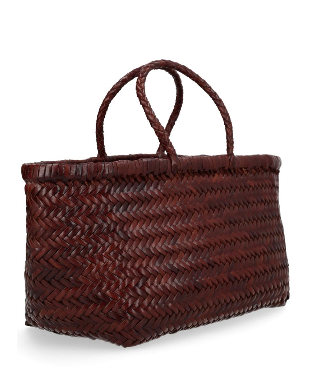 Dragon Diffusion Коричневая кожаная сумка тоут, фото 2