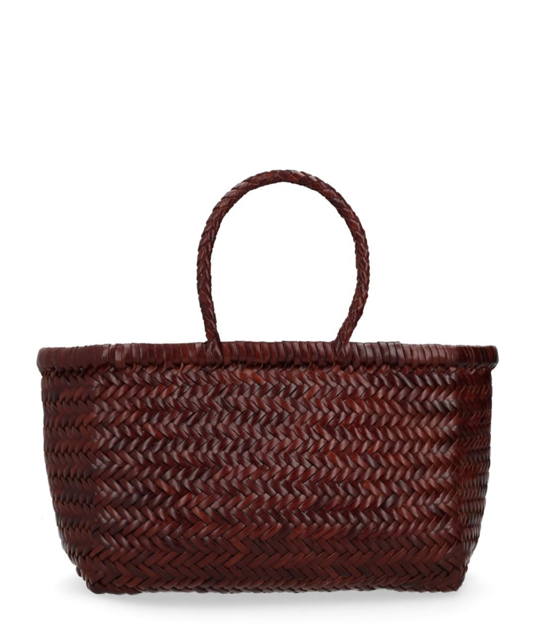 Dragon Diffusion Коричневая кожаная сумка тоут, фото 3