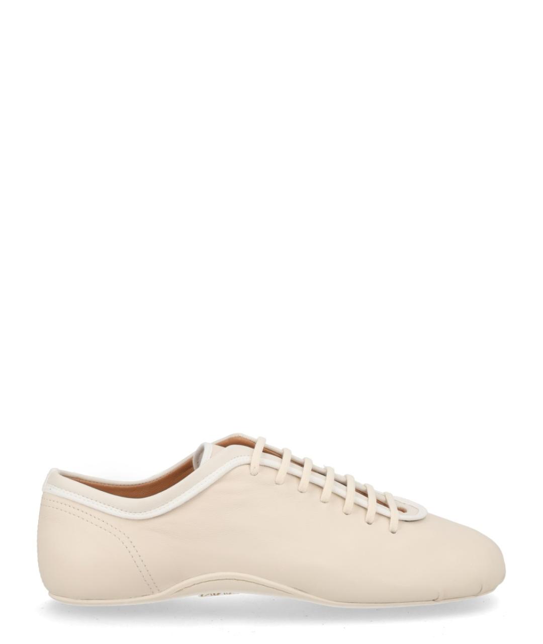 DRIES VAN NOTEN Бежевые кожаные кеды, фото 1