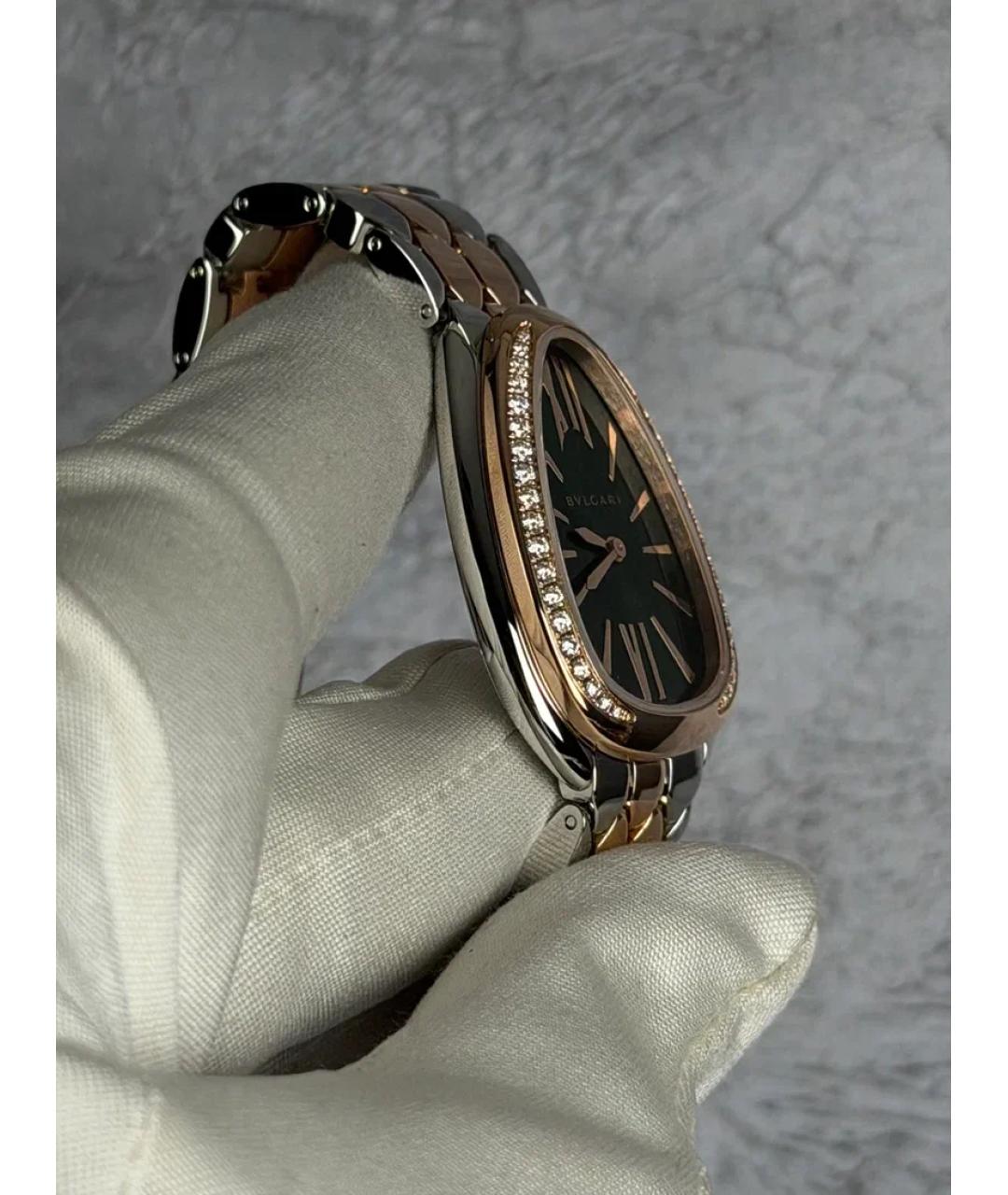 BVLGARI Зеленые часы из розового золота, фото 4