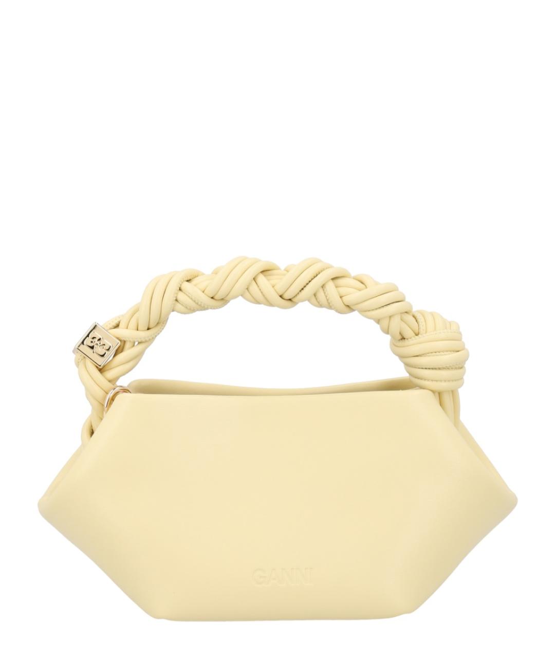 GANNI Желтая кожаная сумка через плечо, фото 3