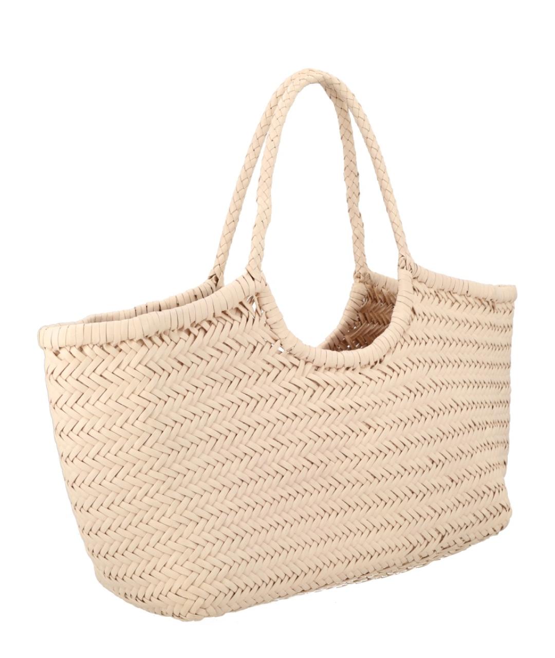 Dragon Diffusion Белая кожаная сумка тоут, фото 3