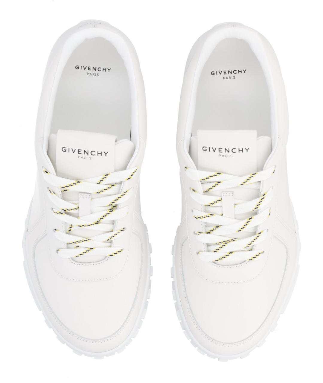 GIVENCHY Белые кожаные низкие кроссовки / кеды, фото 5