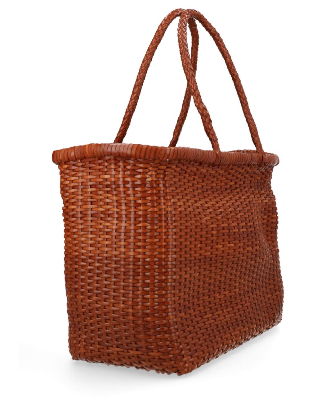 Dragon Diffusion Оранжевая кожаная сумка тоут, фото 2