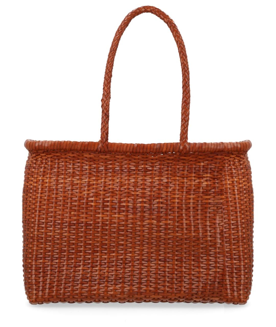 Dragon Diffusion Оранжевая кожаная сумка тоут, фото 1