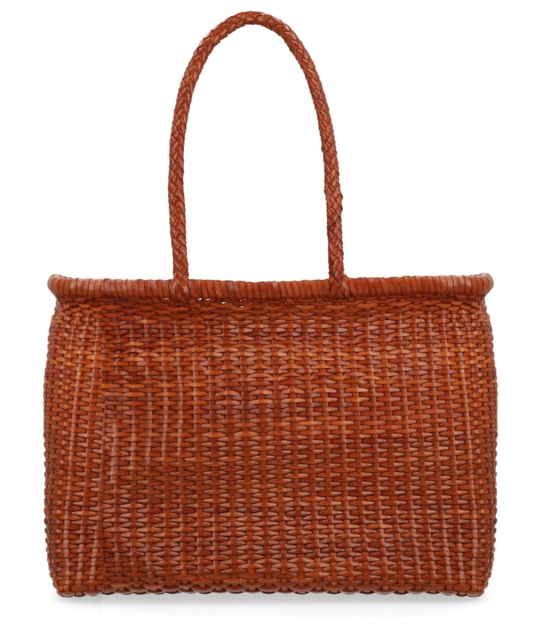 Dragon Diffusion Оранжевая кожаная сумка тоут, фото 3