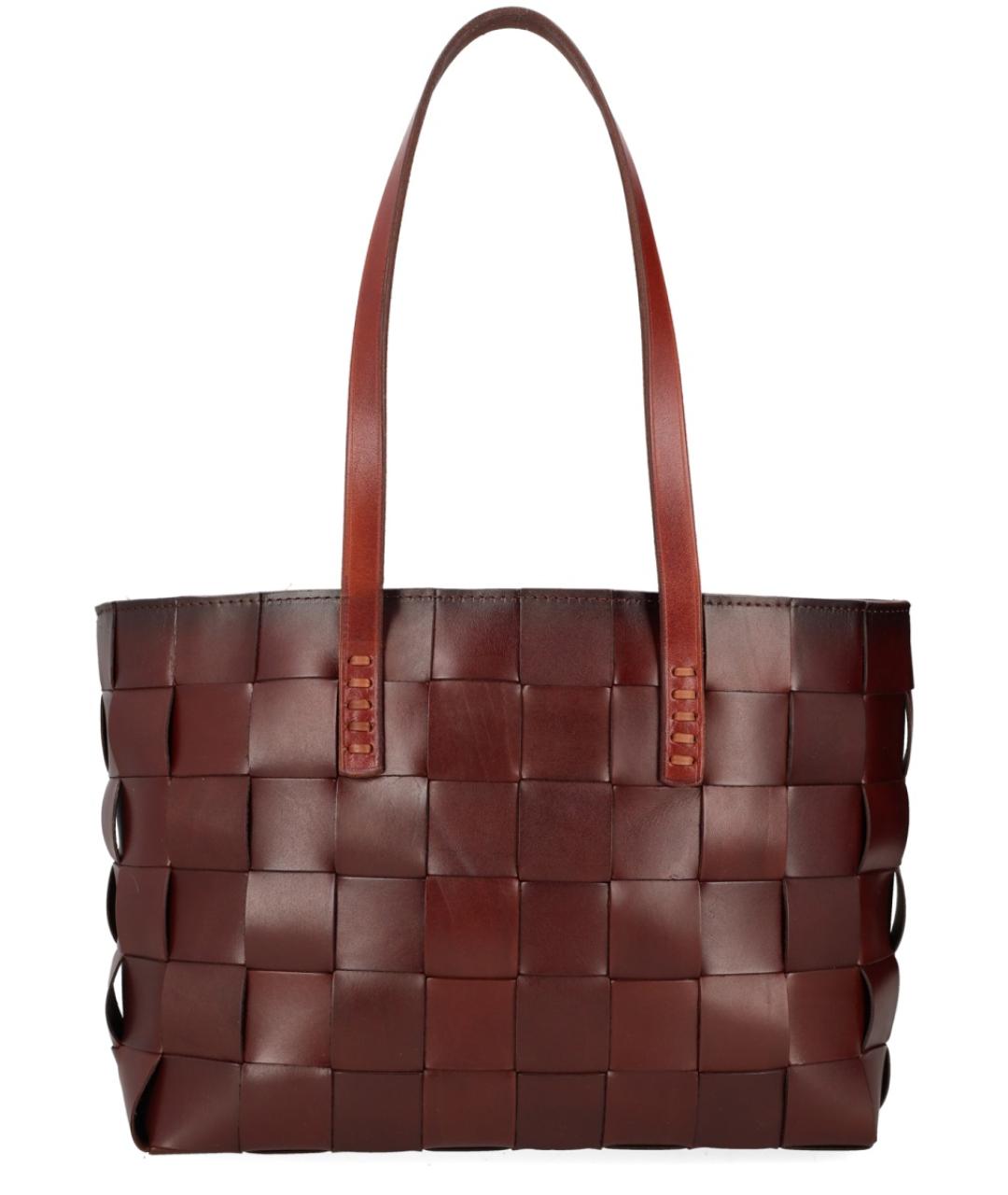 Dragon Diffusion Коричневая кожаная сумка тоут, фото 1