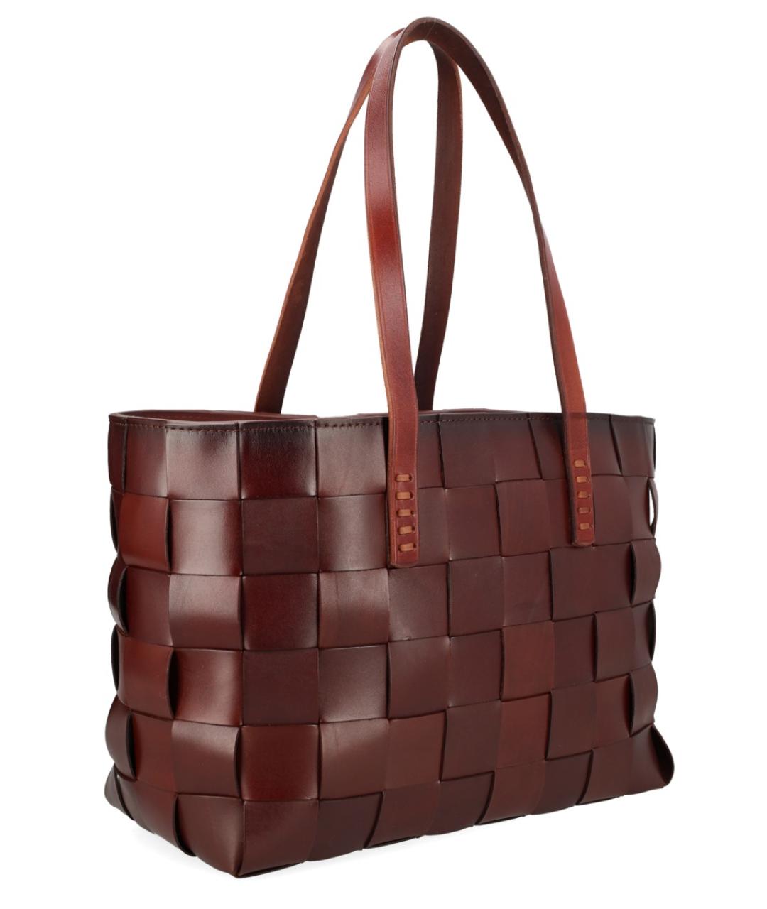 Dragon Diffusion Коричневая кожаная сумка тоут, фото 3