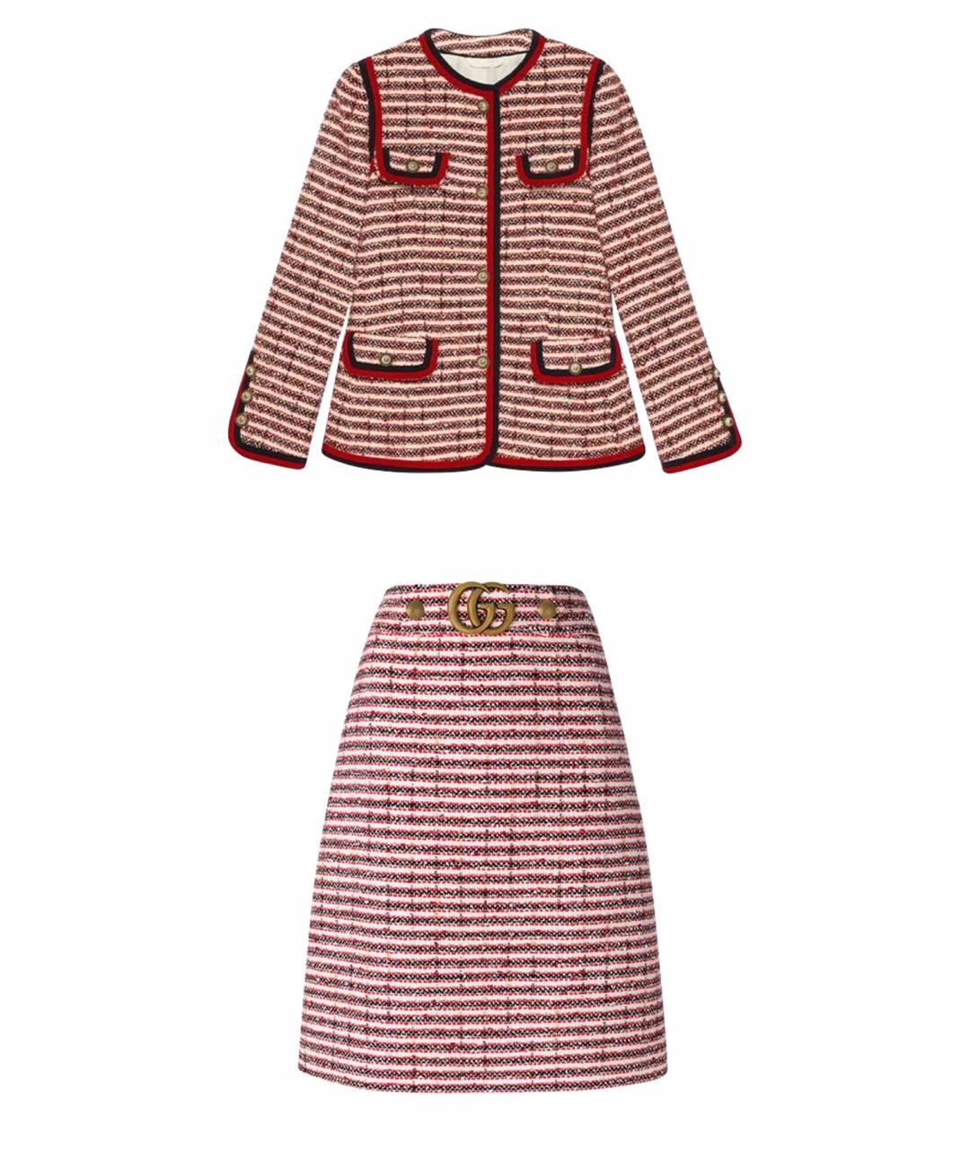 GUCCI Мульти твидовый костюм с юбками, фото 1