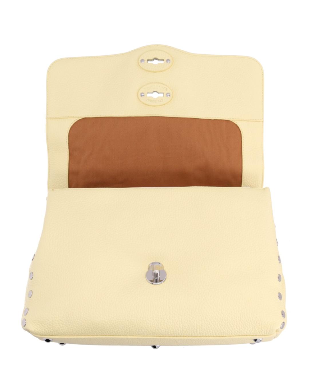 ZANELLATO Желтая кожаная сумка через плечо, фото 3