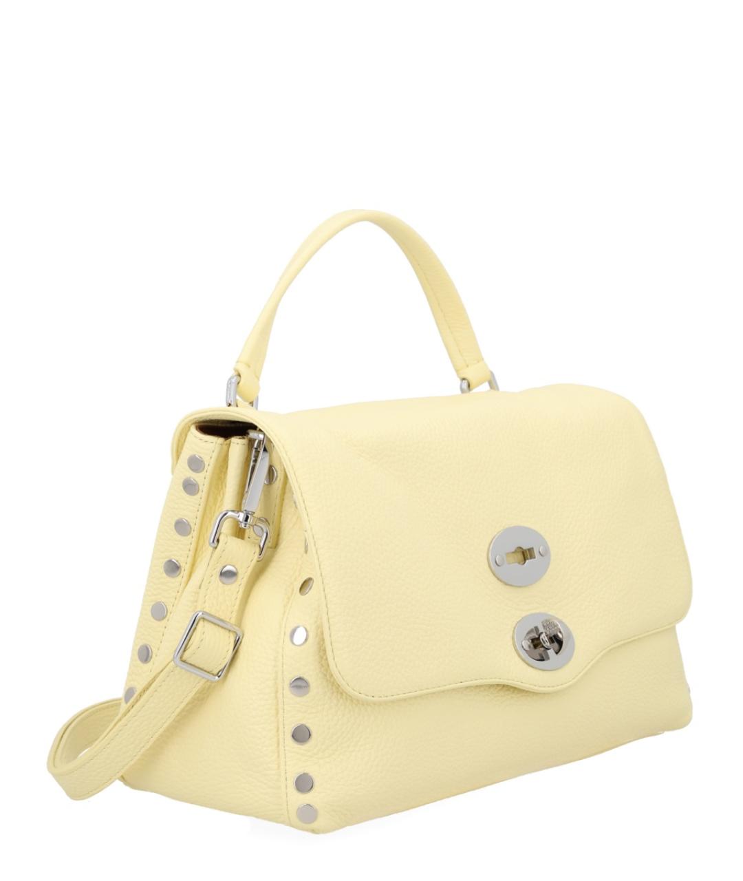 ZANELLATO Желтая кожаная сумка через плечо, фото 2