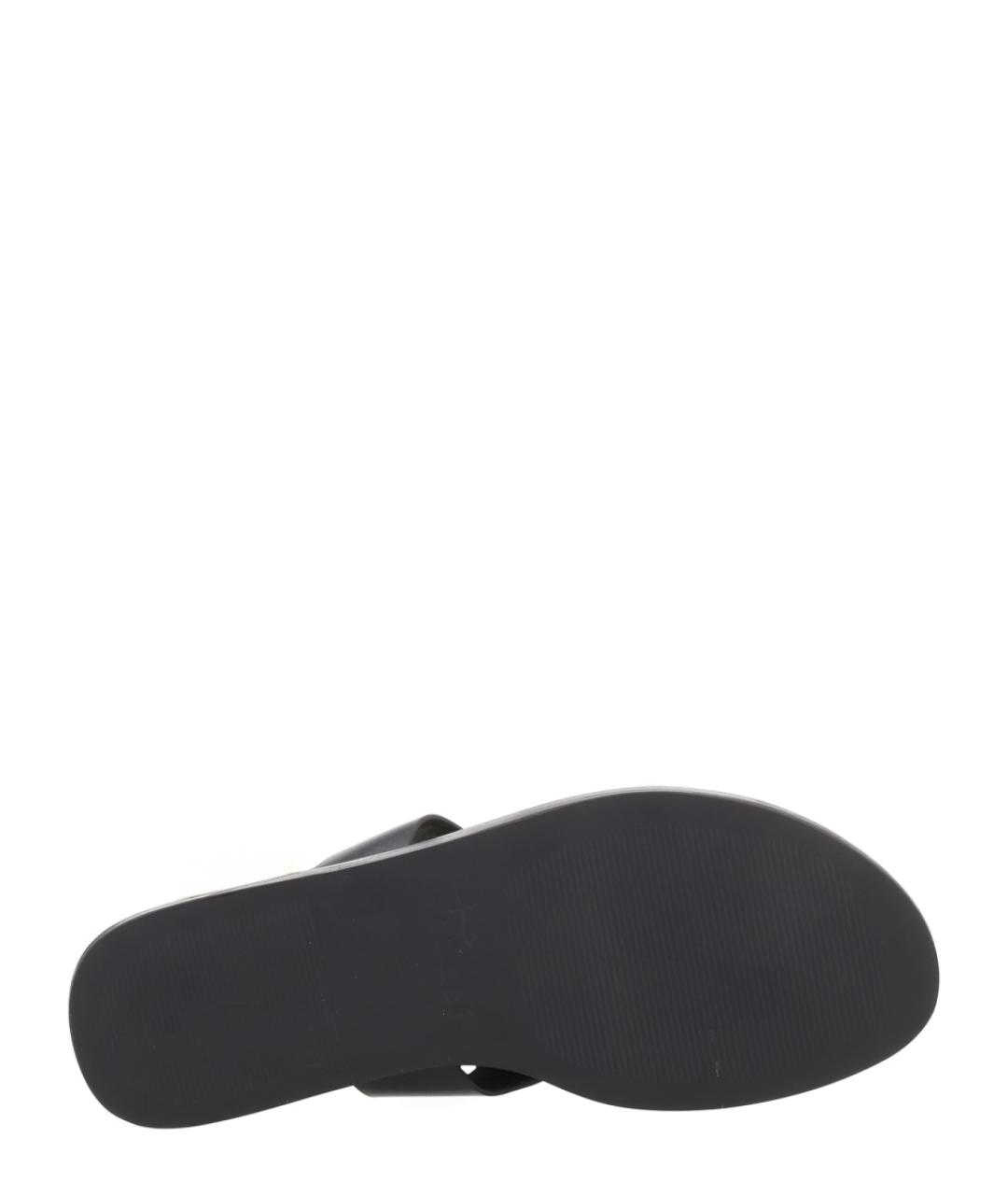 MANEBI Черные кожаные сандалии, фото 6