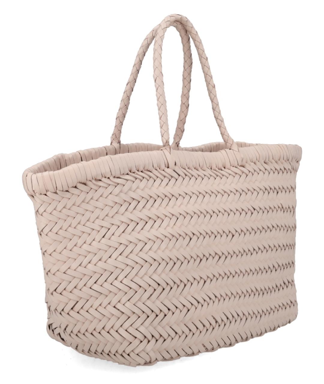 Dragon Diffusion Бежевая кожаная сумка тоут, фото 2