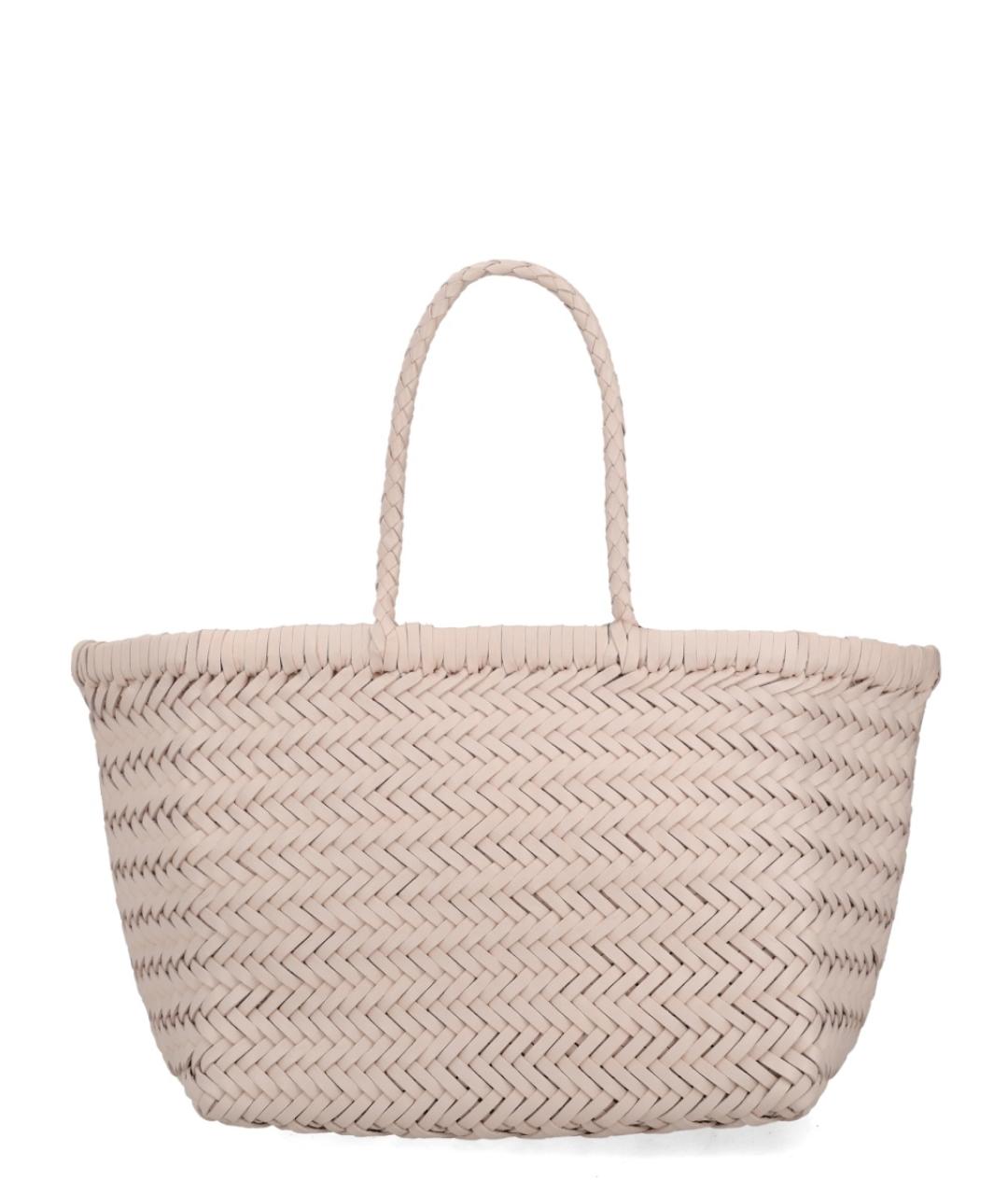 Dragon Diffusion Бежевая кожаная сумка тоут, фото 3