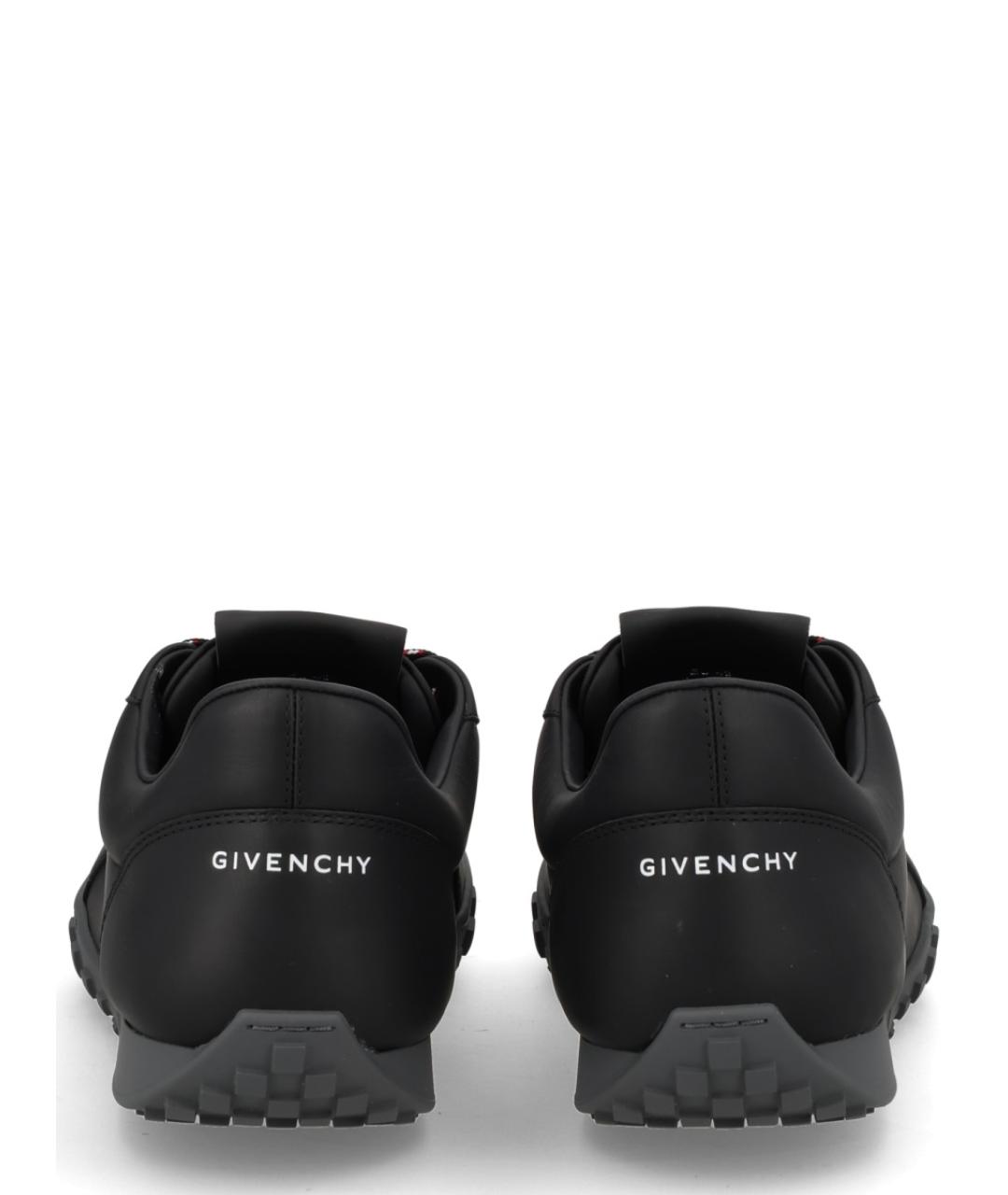 GIVENCHY Черные кожаные низкие кроссовки / кеды, фото 4