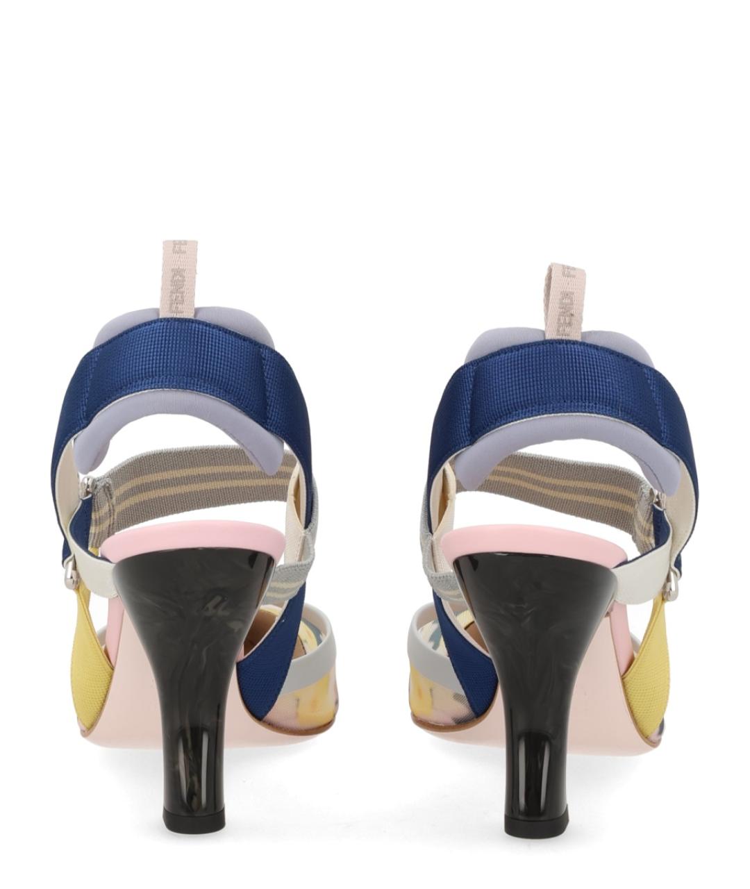 FENDI Мульти синтетические туфли, фото 4