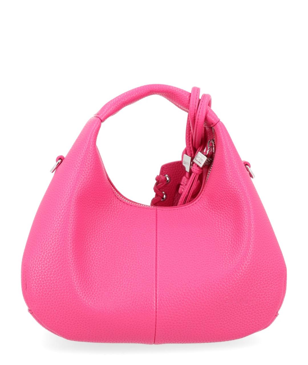 GANNI Фуксия синтетическая сумка тоут, фото 3