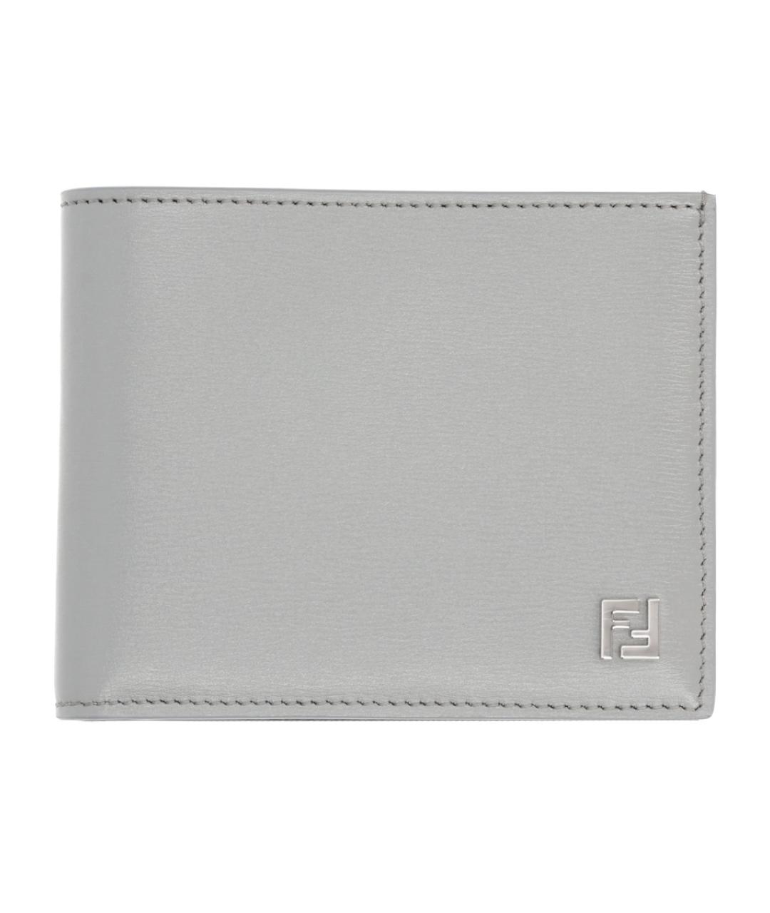FENDI Серый кожаный кошелек, фото 1