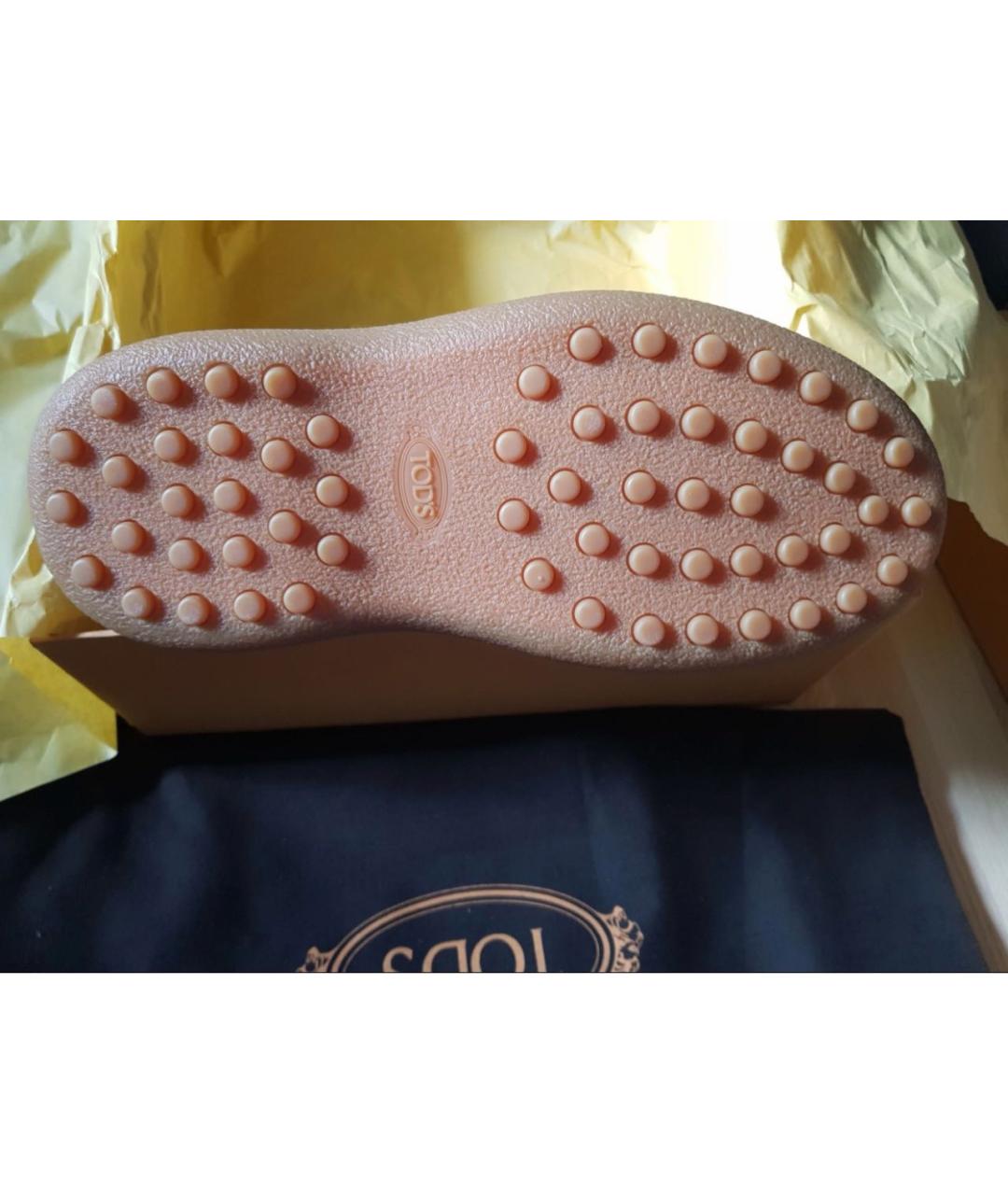 TOD'S Бежевые нубуковые ботинки, фото 7