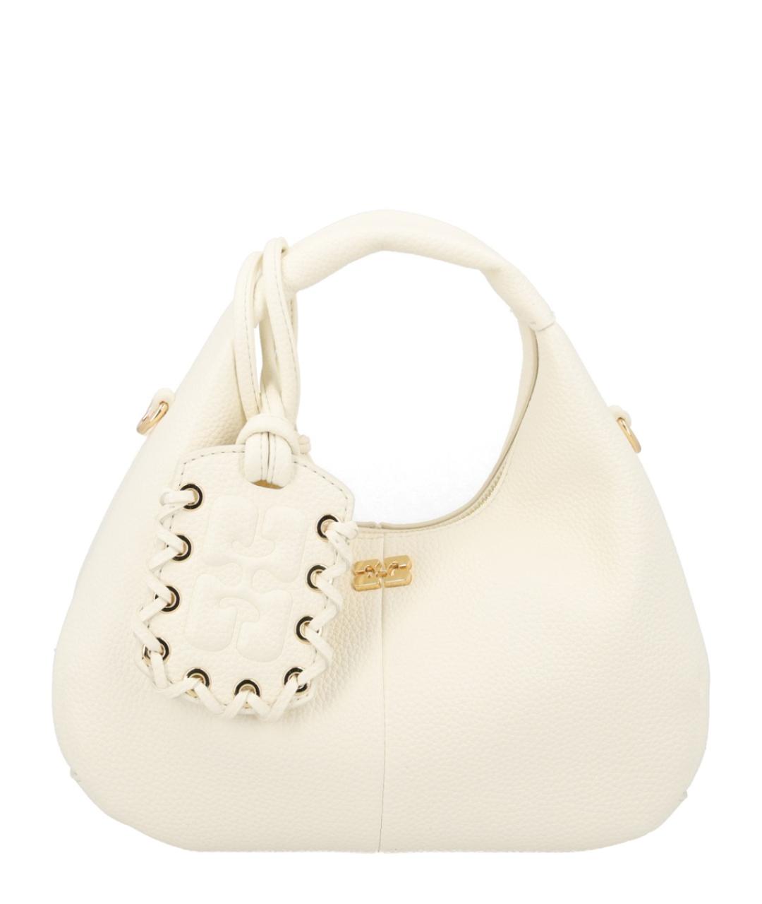 GANNI Белая синтетическая сумка с короткими ручками, фото 1