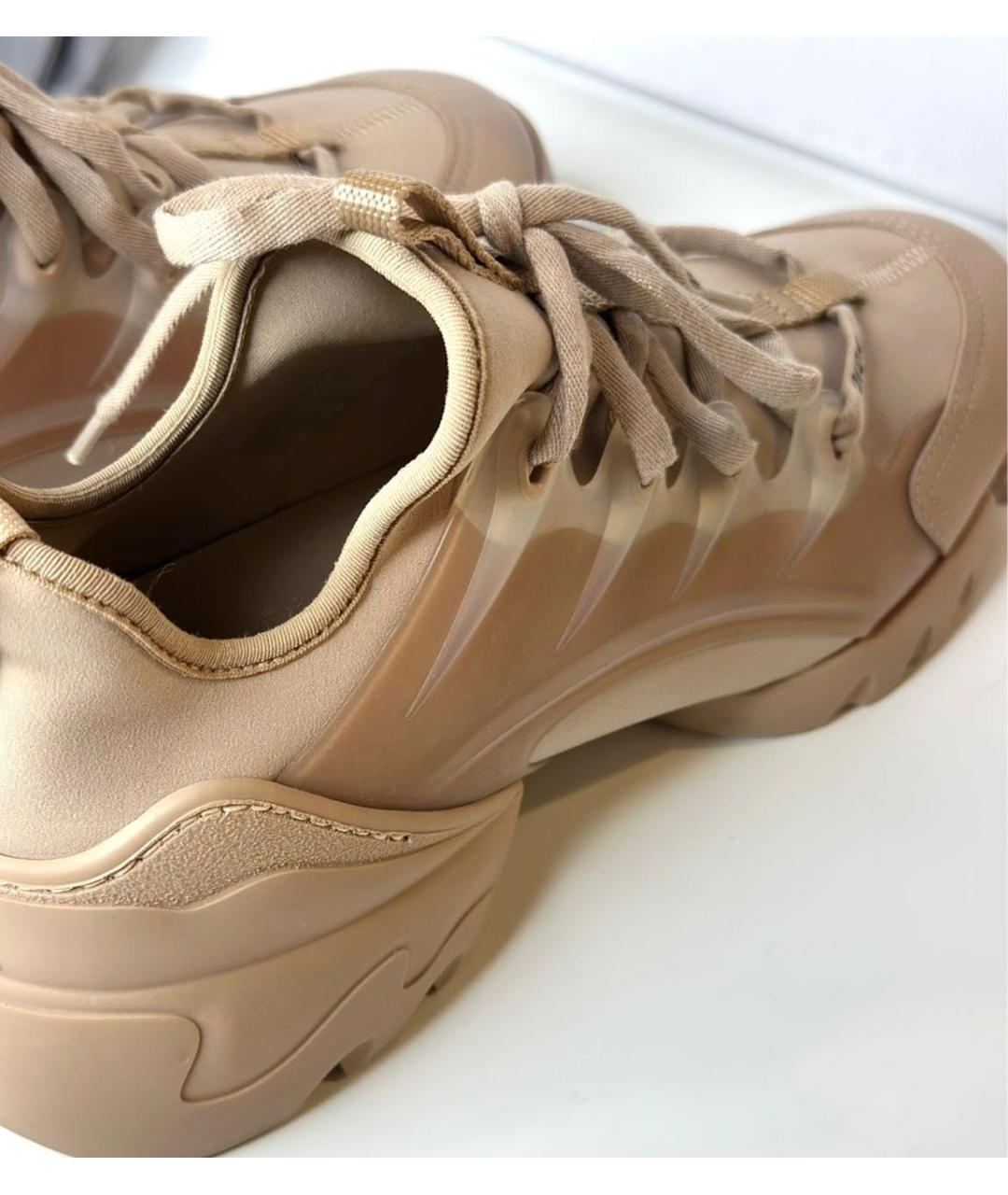 CHRISTIAN DIOR Бежевые текстильные кроссовки, фото 7