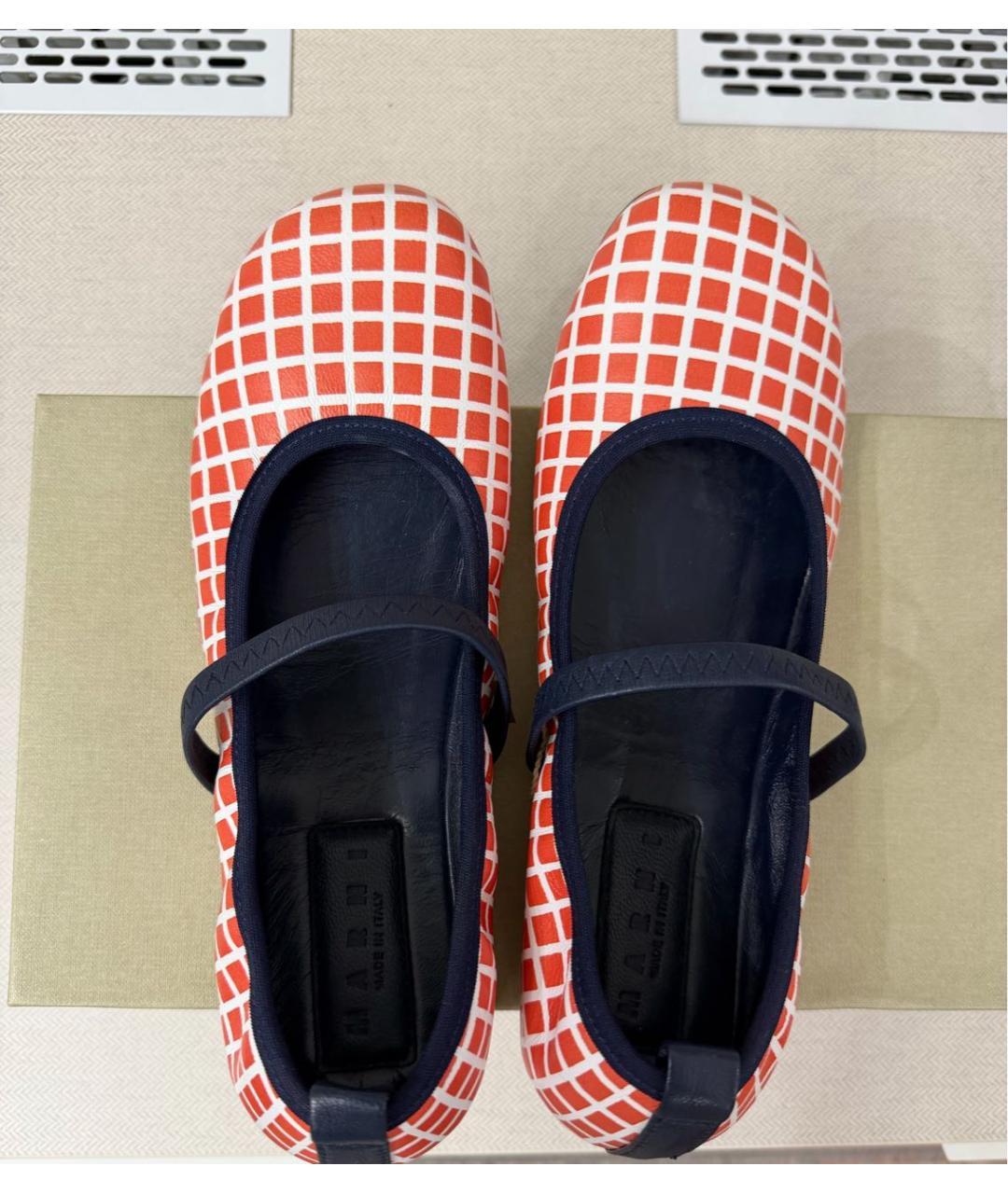 MARNI Коралловые кожаные балетки, фото 3