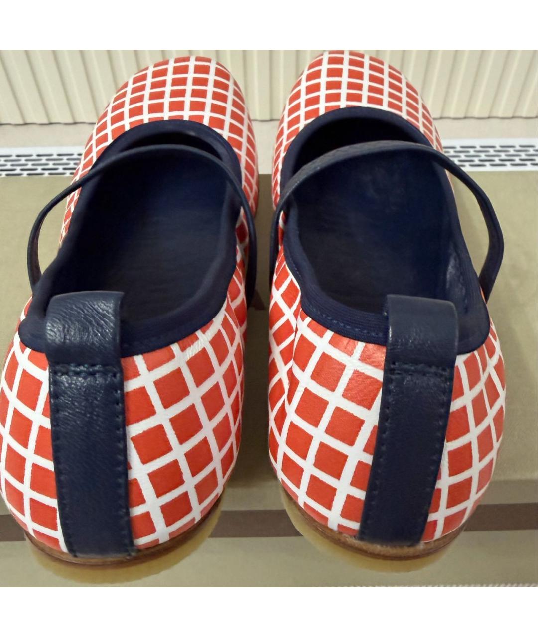 MARNI Коралловые кожаные балетки, фото 4