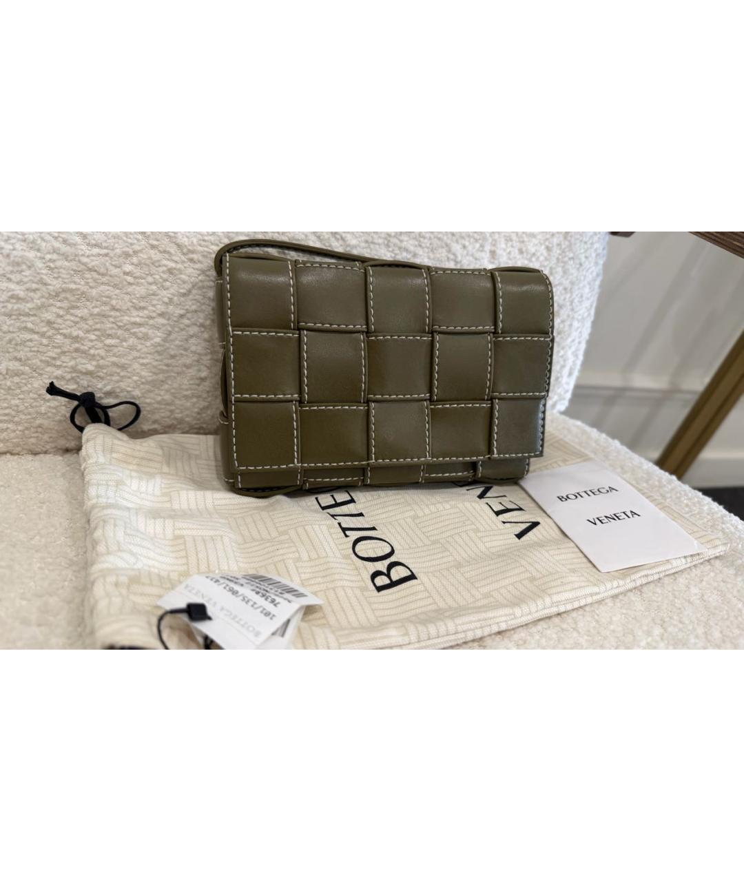 BOTTEGA VENETA Коричневая кожаная сумка на плечо, фото 4