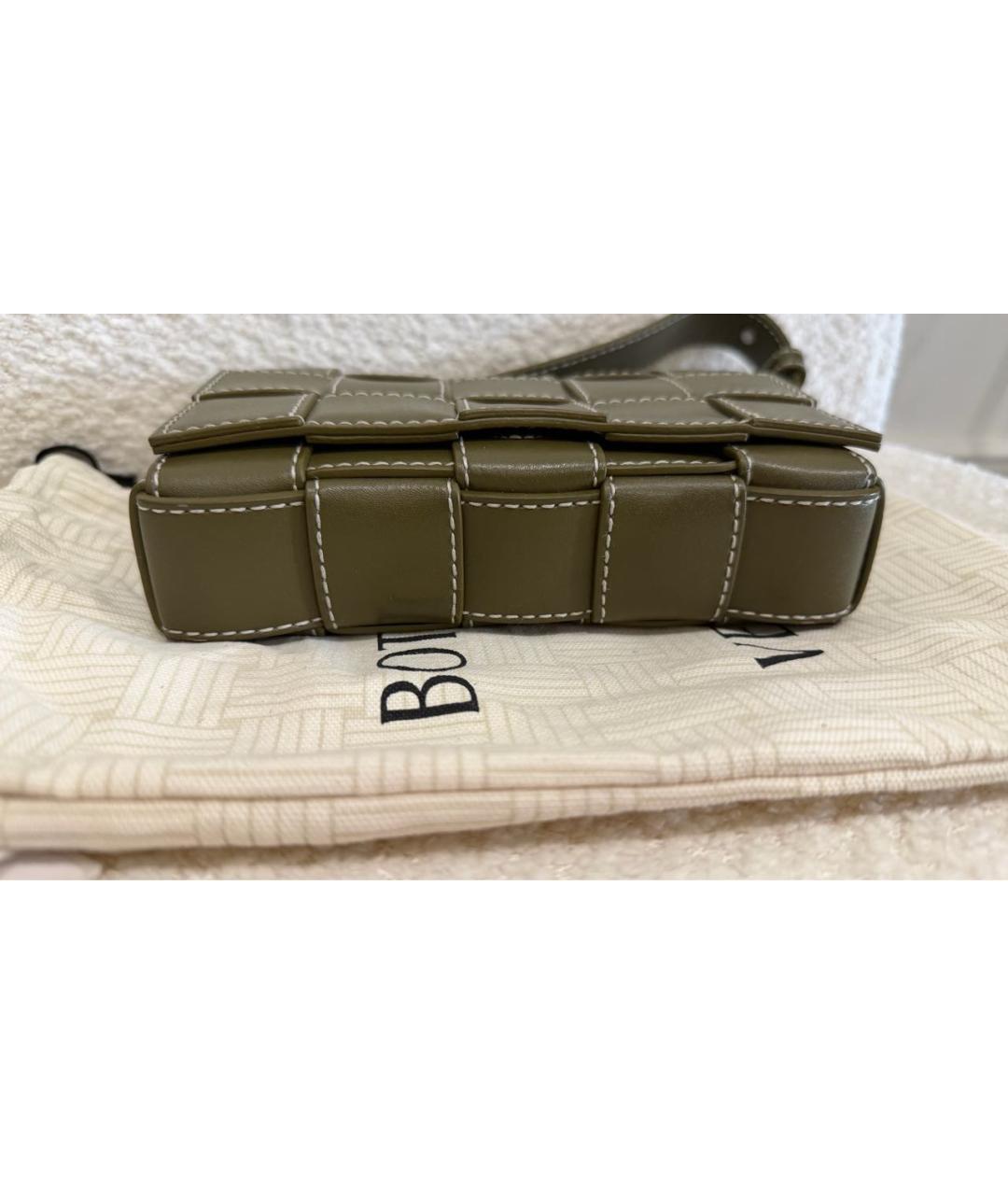 BOTTEGA VENETA Коричневая кожаная сумка на плечо, фото 7