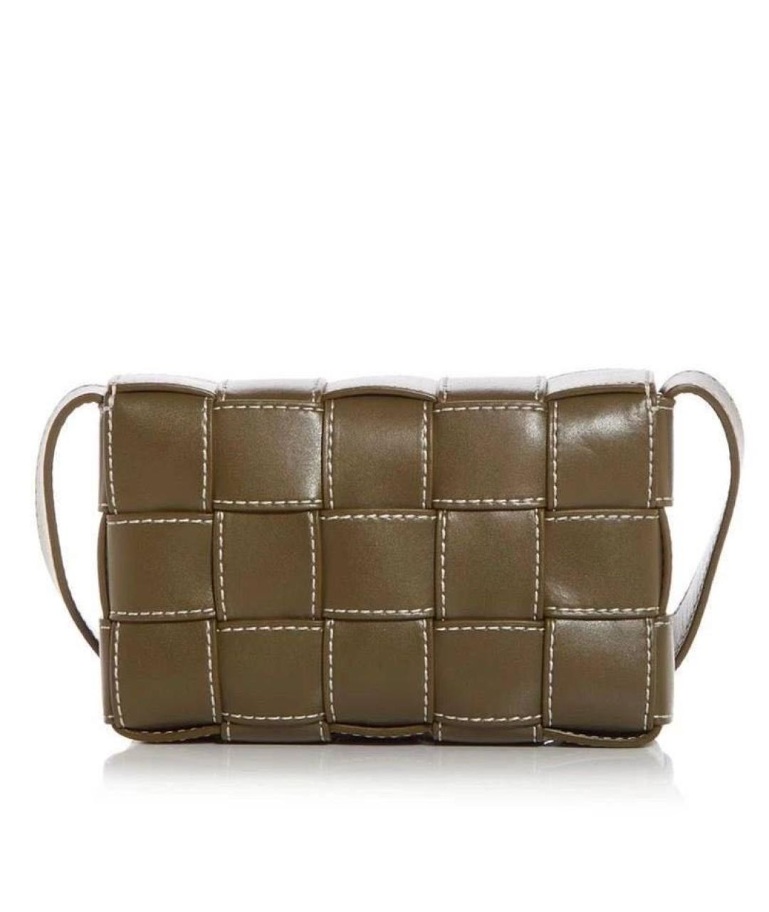 BOTTEGA VENETA Коричневая кожаная сумка на плечо, фото 8