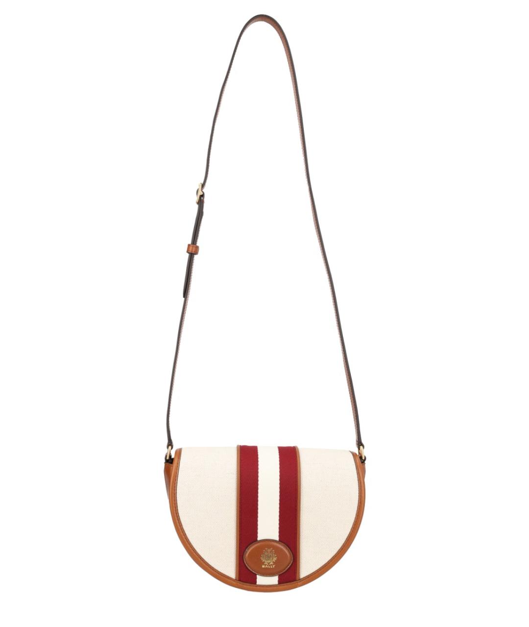 BALLY Белая хлопковая сумка через плечо, фото 1