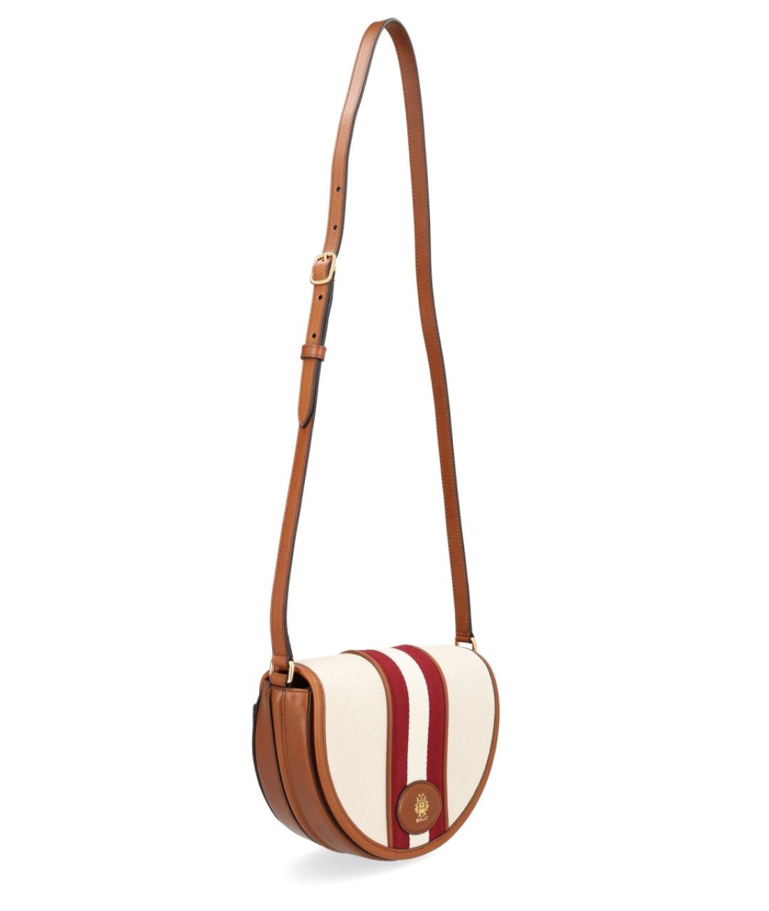 BALLY Белая хлопковая сумка через плечо, фото 3