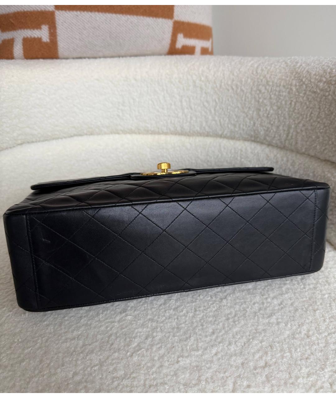 CHANEL Черная кожаная сумка через плечо, фото 6