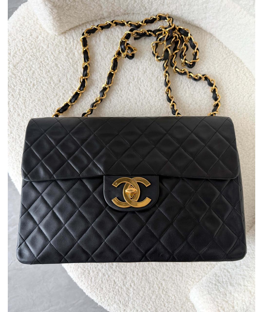CHANEL Черная кожаная сумка через плечо, фото 2