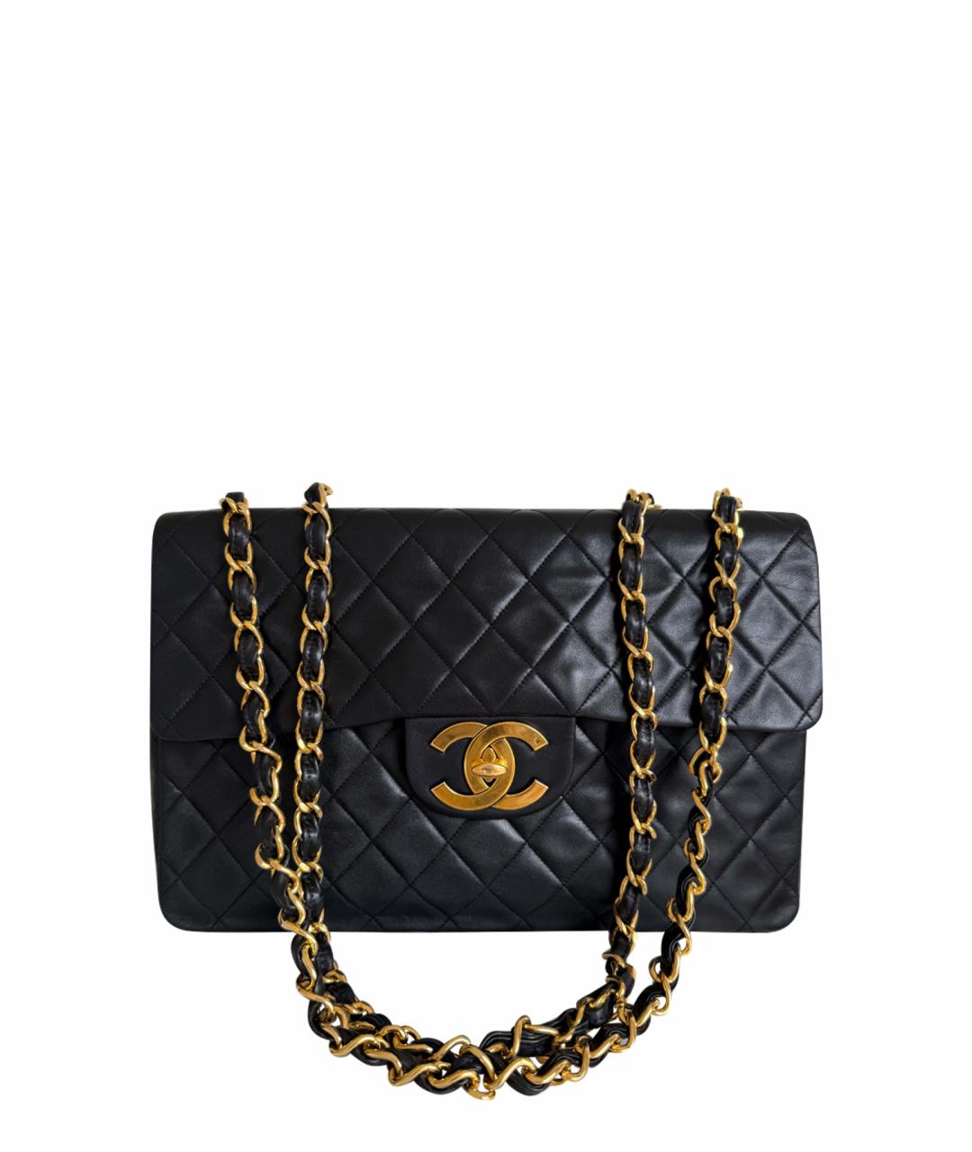 CHANEL Черная кожаная сумка через плечо, фото 1