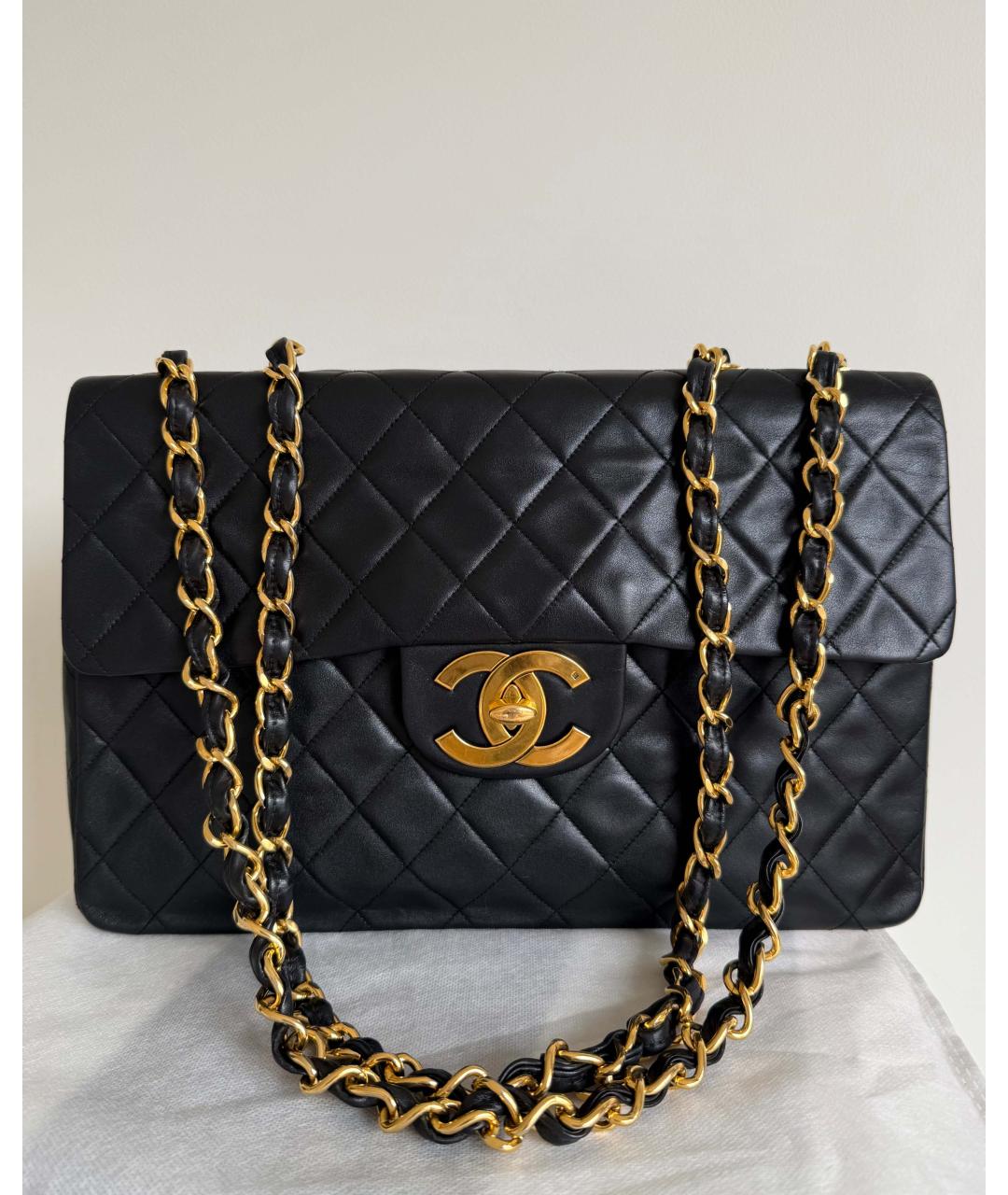 CHANEL Черная кожаная сумка через плечо, фото 10