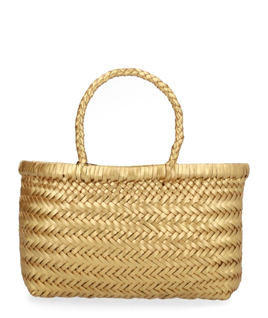 Dragon Diffusion Золотая кожаная сумка тоут, фото 1