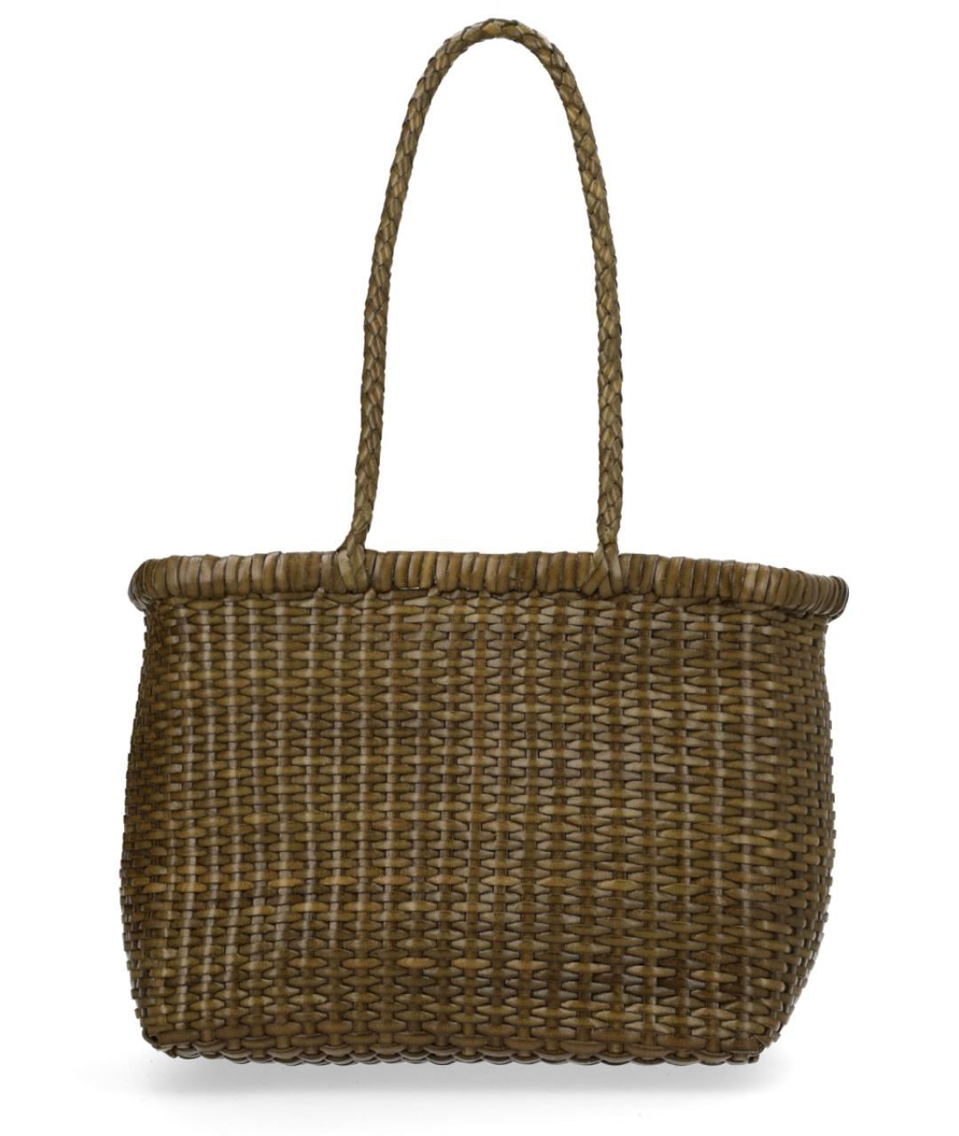 Dragon Diffusion Коричневая кожаная сумка тоут, фото 1