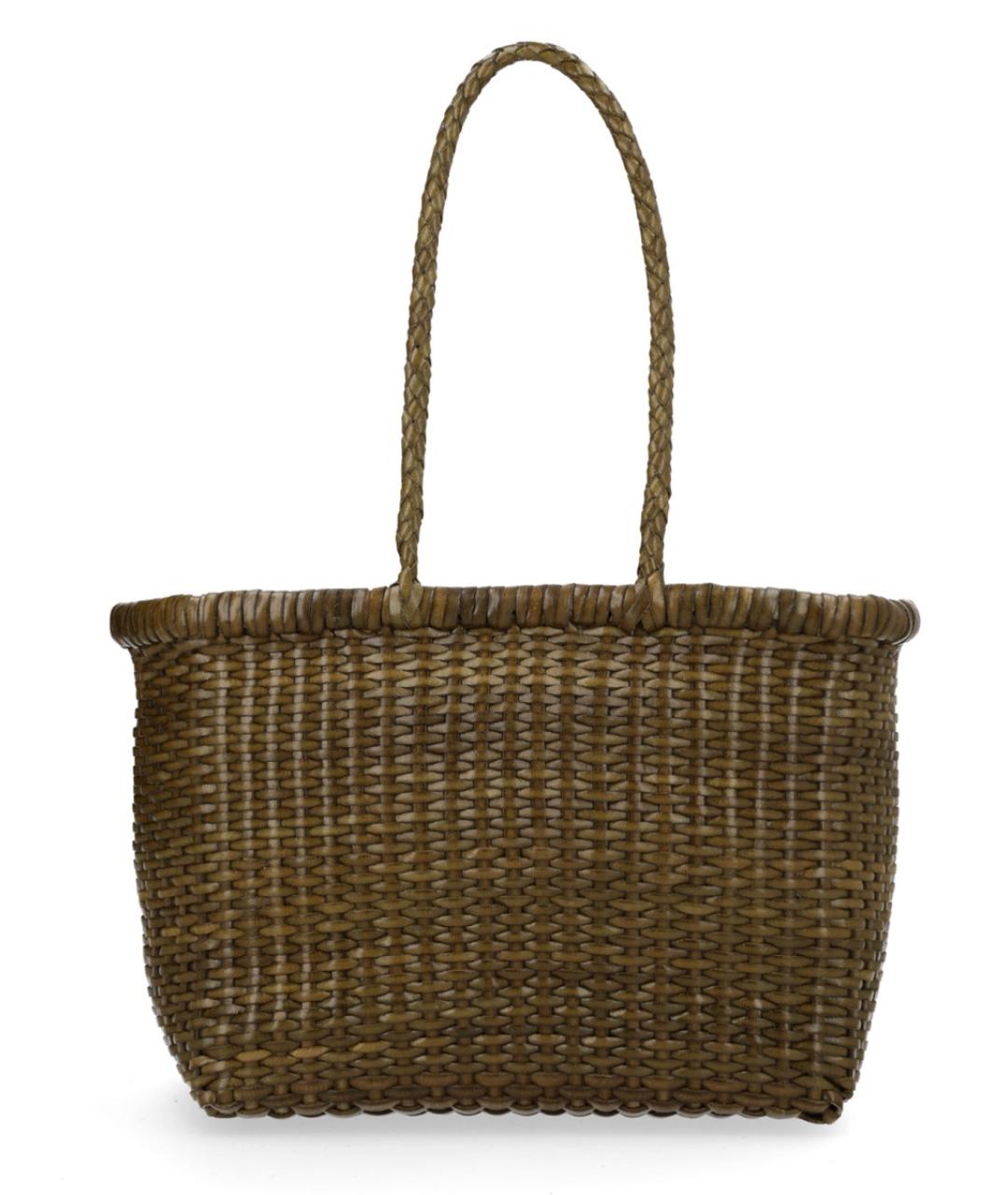 Dragon Diffusion Коричневая кожаная сумка тоут, фото 3