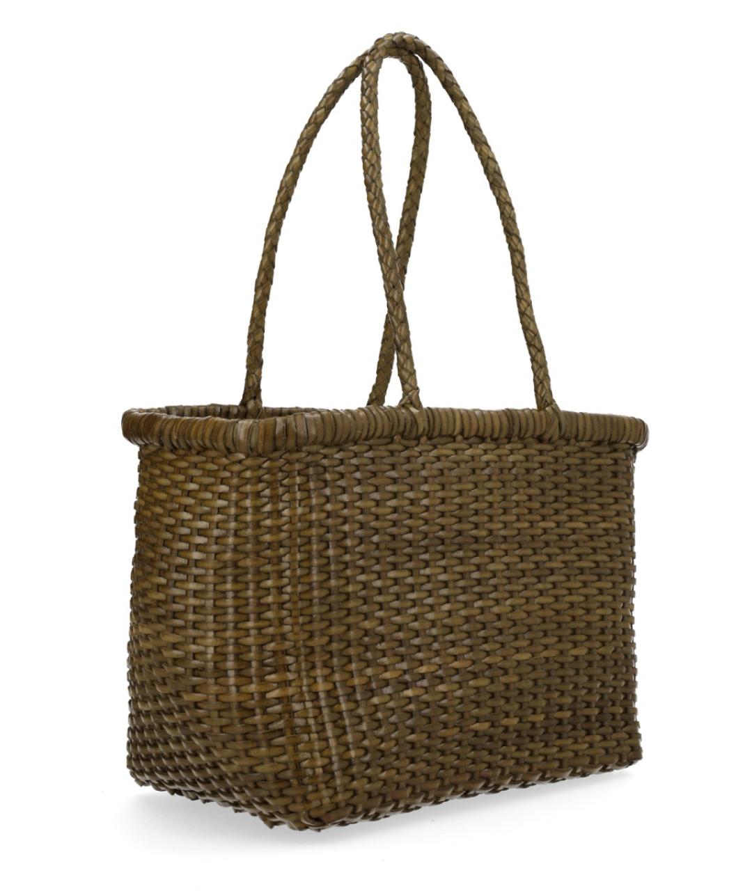 Dragon Diffusion Коричневая кожаная сумка тоут, фото 2