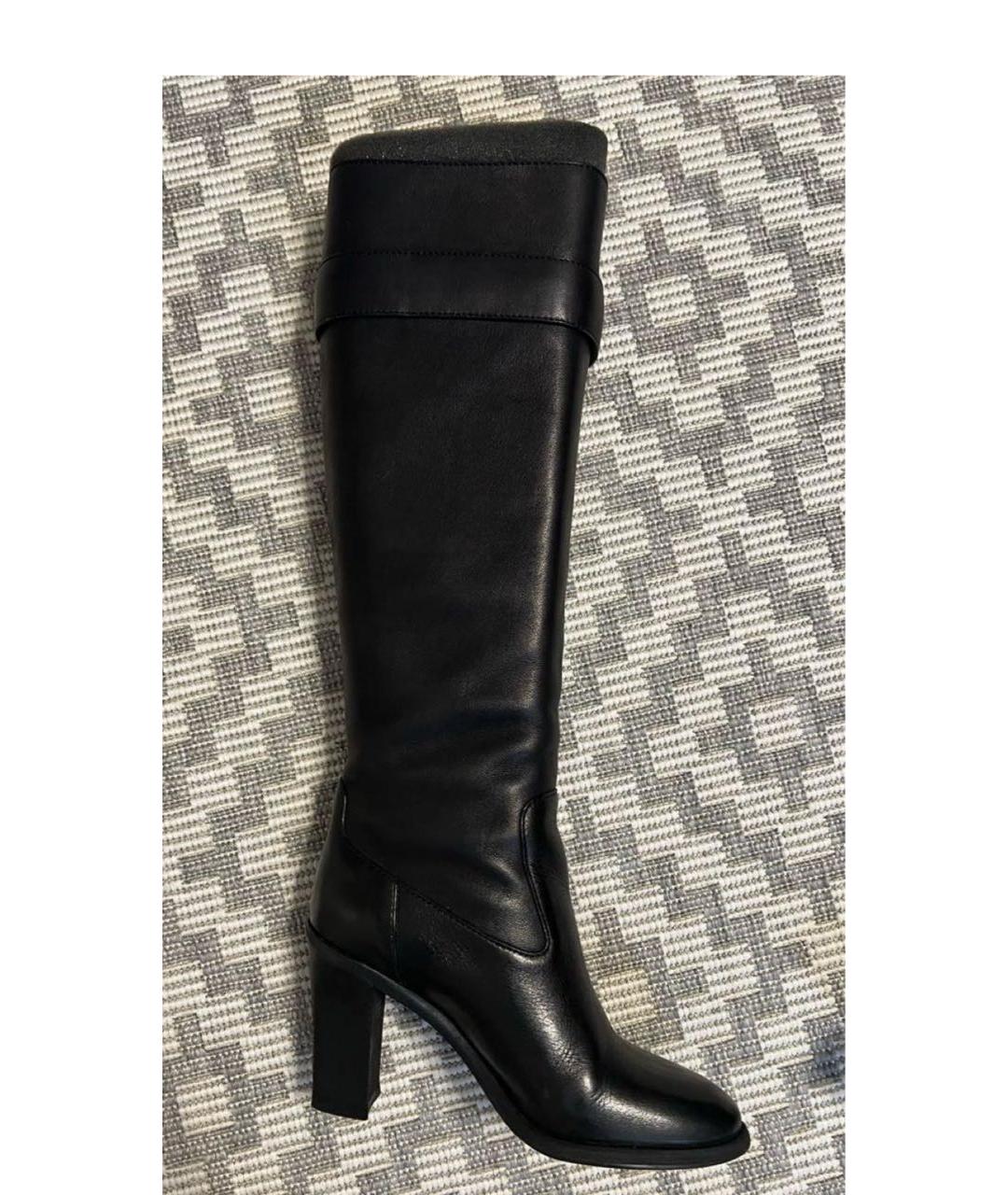 LOUIS VUITTON Черные кожаные сапоги, фото 4