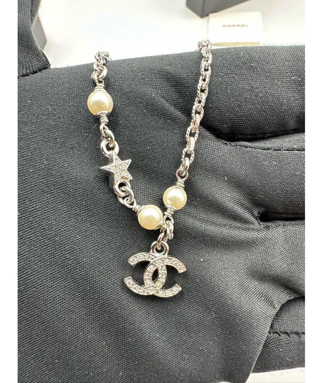 CHANEL Серебрянный металлический браслет, фото 5